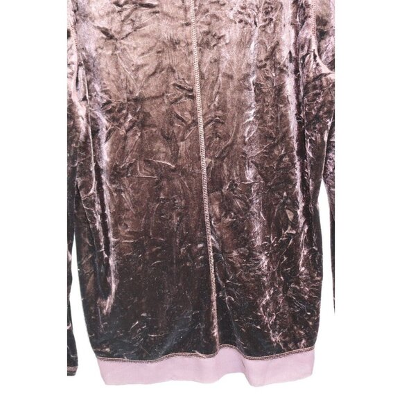 Simply Vera Wang Brown Velvet Long Sleeve Tunic-Size Medium-Soft-Washable - Picture 10 of 11